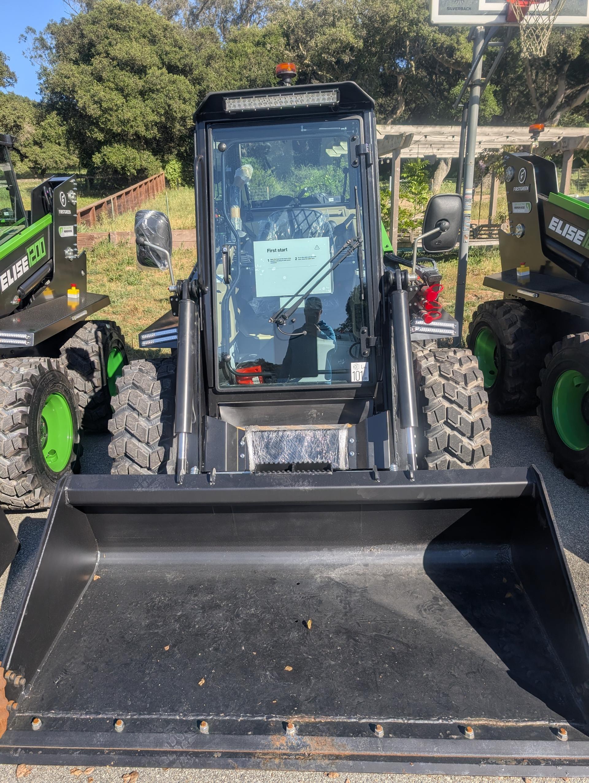 Frontline fleet showing cab and cabless electric skid steers